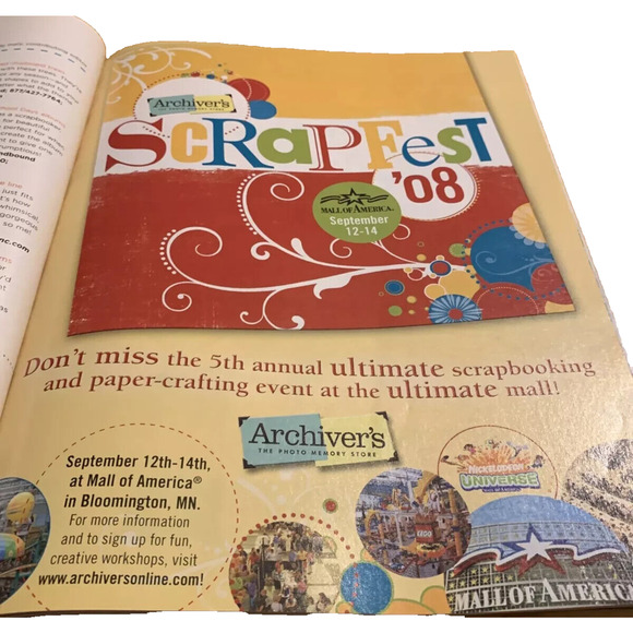 Scrapbooks etc Aug Sept 2008 Magazine top tricks 2 page layouts photos school - Picture 9 of 10